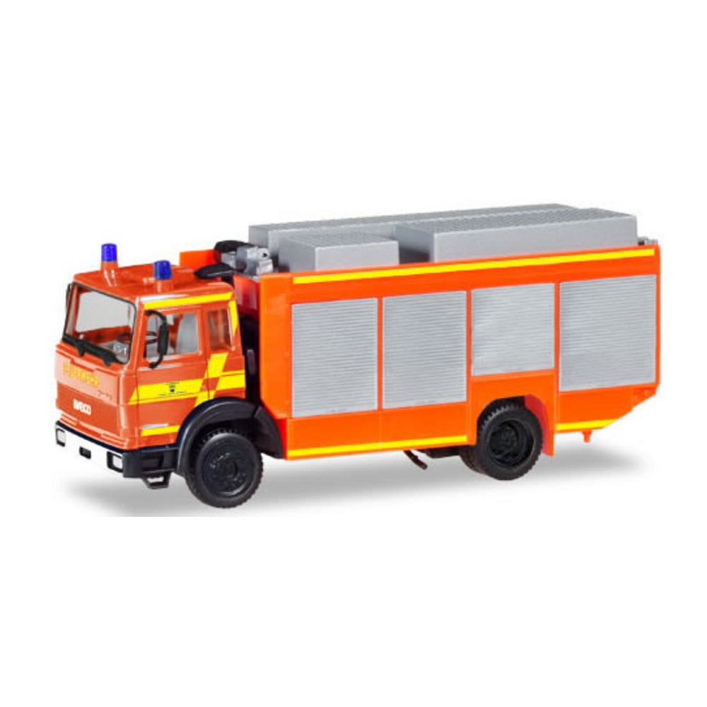 Herpa 93996 HO Scale Iveco Magirus Rescue Truck - Assembled -- Fire Department (orange, yellow, silver, German Lettering)