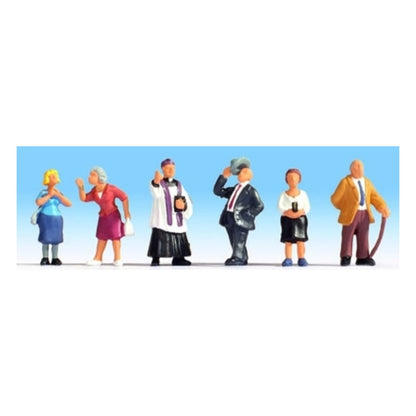 Noch 15577 HO Scale Churchgoers -- pkg(6)