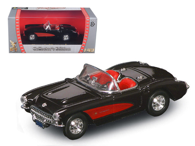 1957 Chevrolet Corvette Convertible Black 1/43 Diecast Model Car by Road Signature  free shipping USA
