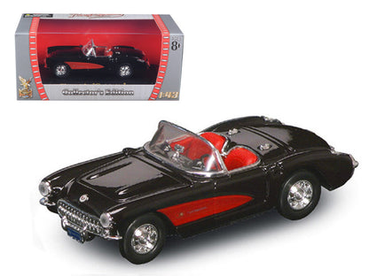1957 Chevrolet Corvette Convertible Black 1/43 Diecast Model Car by Road Signature  free shipping USA