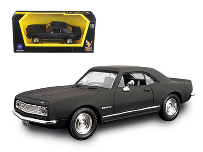 1967 Chevrolet Camaro Z28 Matt Black 1/43 Diecast Model Car by Road Signature  free shipping USA