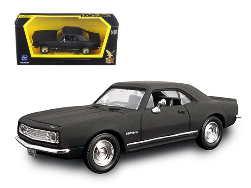 1967 Chevrolet Camaro Z28 Matt Black 1/43 Diecast Model Car by Road Signature  free shipping USA