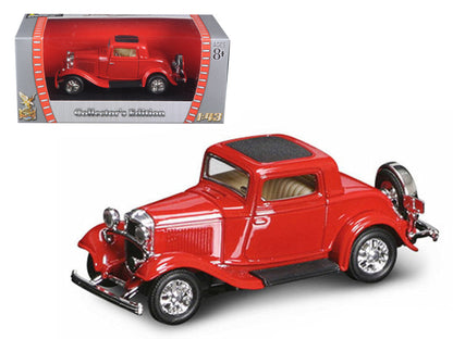 1932 Ford 3-Window Coupe Red 1/43 Diecast Model Car by Road Signature  free shipping USA