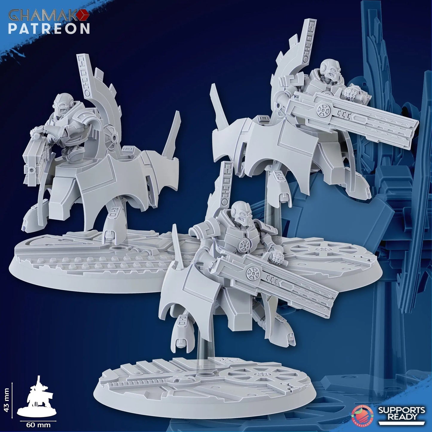 Flying Undying Squad by Ghamak - 43mm Resin Printed Sci-Fi Minis (3 Units)