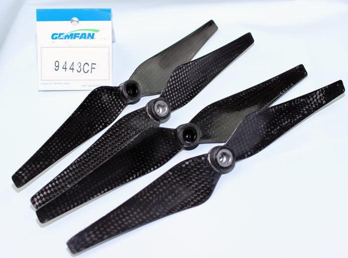 2 Pair Gemfan DJI Phantom 2 Vision+ 9443 Carbon Fiber CW CCW 9x4 Props self-lock