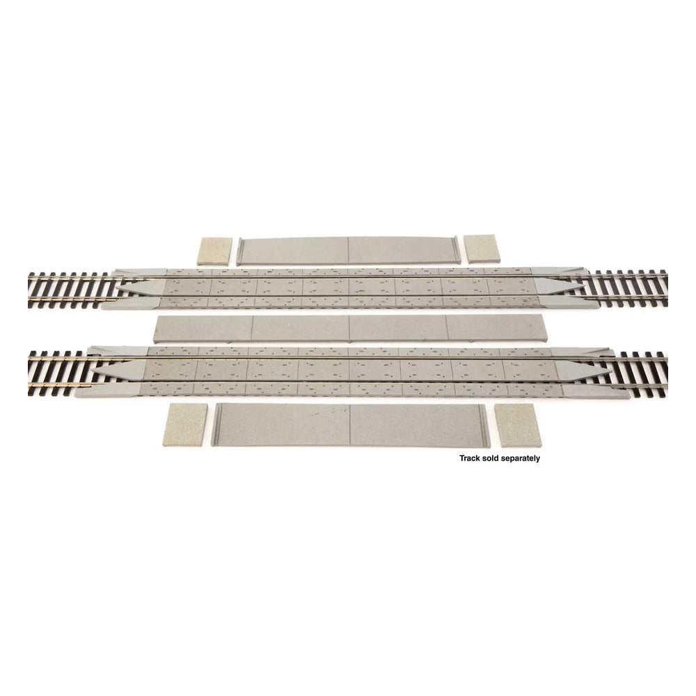 Walthers Track 948-83115 HO Concrete Grade Crossing Kit w/Rerailer