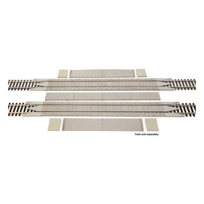Walthers Track 948-83115 HO Concrete Grade Crossing Kit w/Rerailer