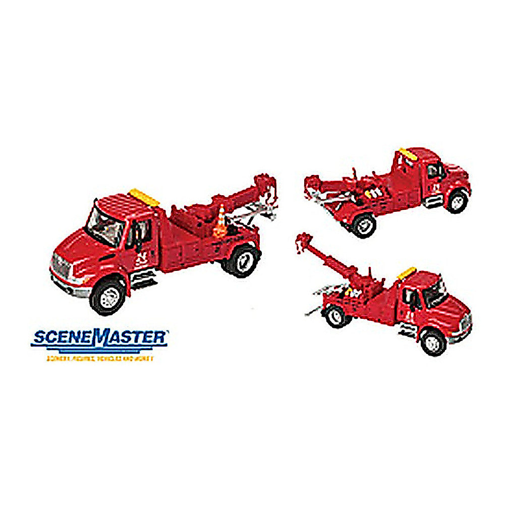 Walthers SceneMaster 949-11531 HO International 4300 Tow Truck - Red