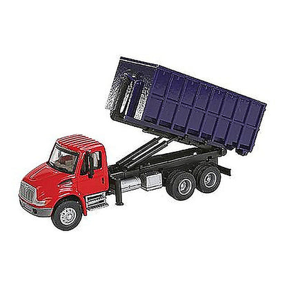 Walthers SceneMaster 11630 HO Int'l 4300 Dumpster Carrier Red/Blue