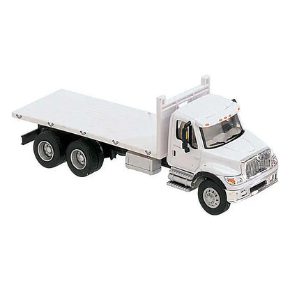 Walthers SceneMaster 949-11650 HO Intl 7600 Flatbed Truck - MOW White