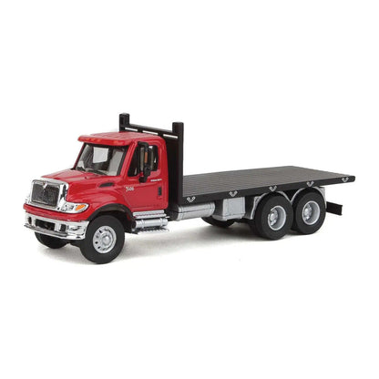 Walthers SceneMaster 949-11652 HO Intl 7600 Flatbed Truck - Red