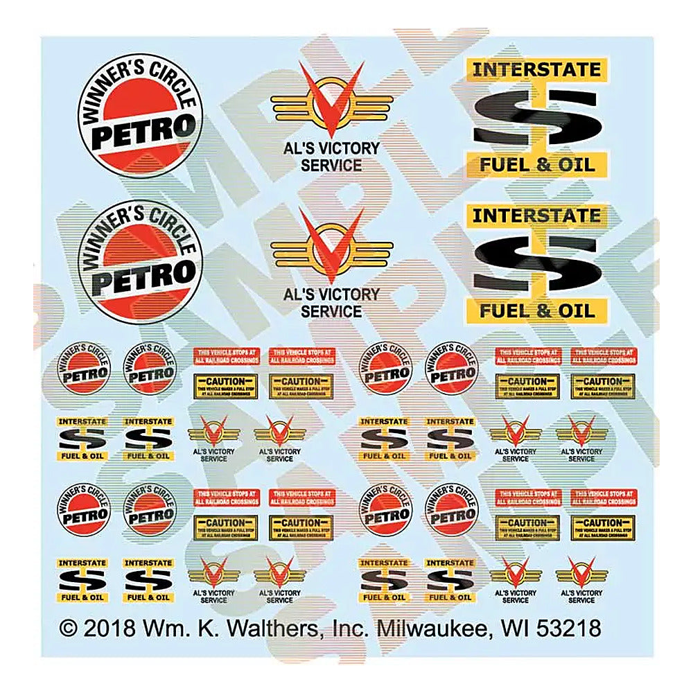 Walthers SceneMaster 949-11671 HO Intl 7600 Tank Truck, Oil Decals