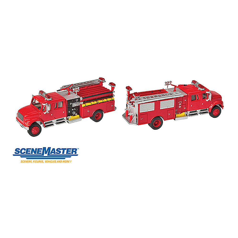 Walthers SceneMaster 949-11841 HO Intl 4900 Crew Cab Fire Engine