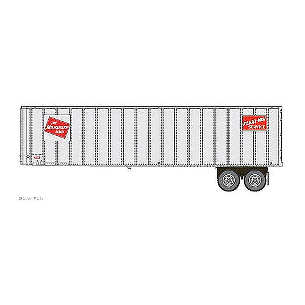 Walthers SceneMaster 2603 HO Flexi-Van 40' Trailer Milwaukee #1