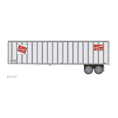 Walthers SceneMaster 2603 HO Flexi-Van 40' Trailer Milwaukee #1