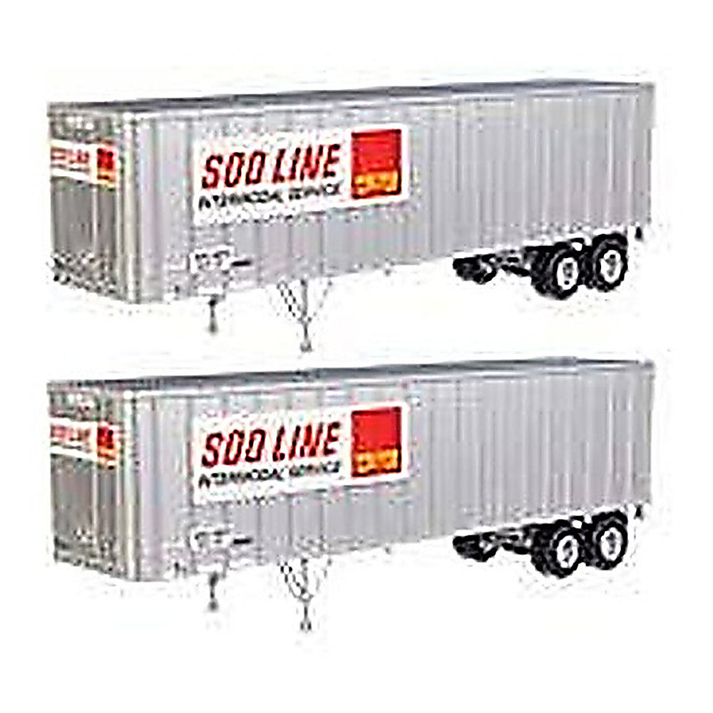 Walthers SceneMaster 949-2613 HO Flexi-Van 40' 2-Pack Soo Line