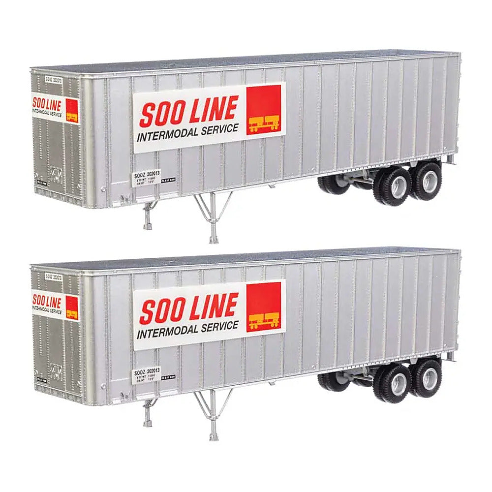 Walthers SceneMaster 949-2613 HO Flexi-Van 40' 2-Pack Soo Line