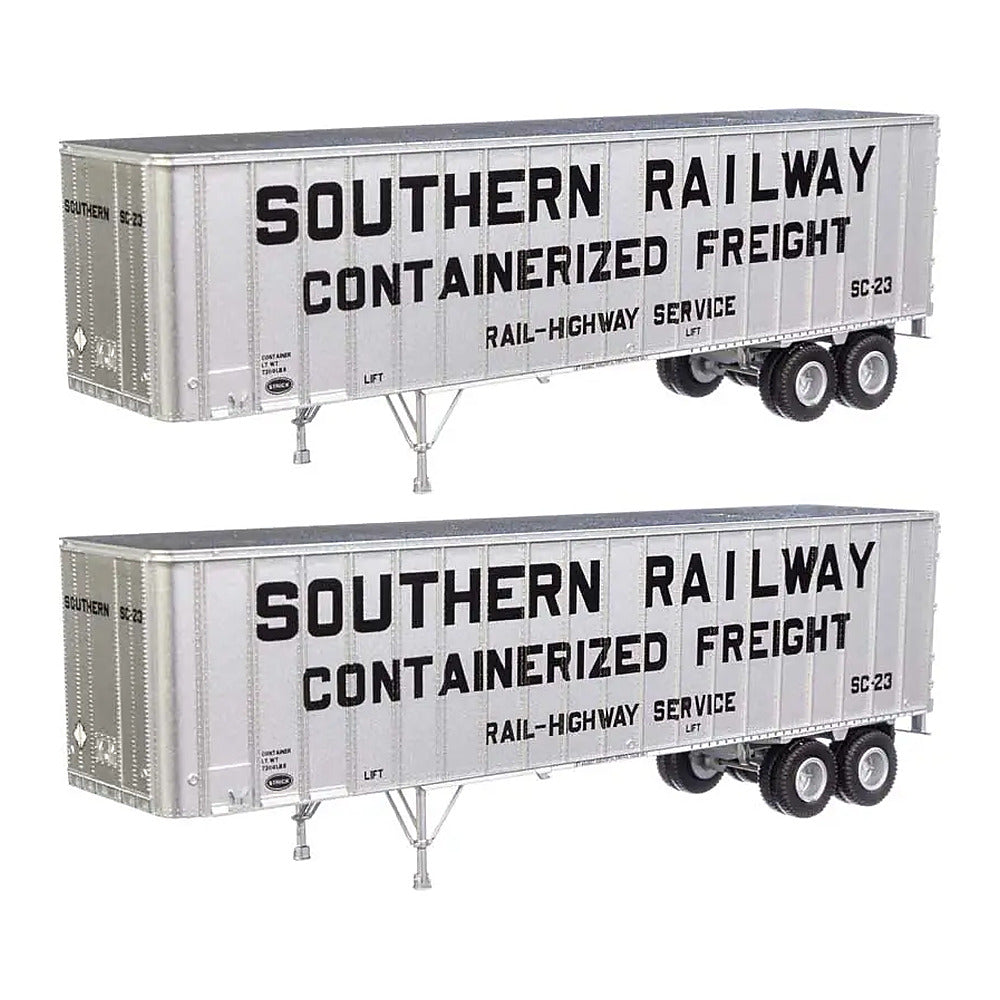 Walthers SceneMaster 949-2614 HO Flexi-Van 40' 2-Pack Southern Ry