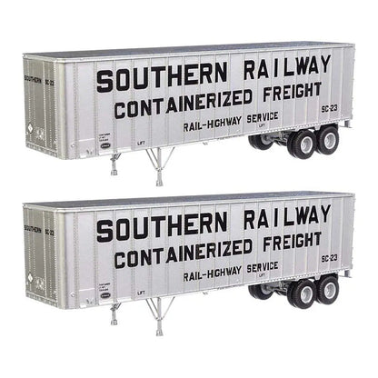 Walthers SceneMaster 949-2614 HO Flexi-Van 40' 2-Pack Southern Ry