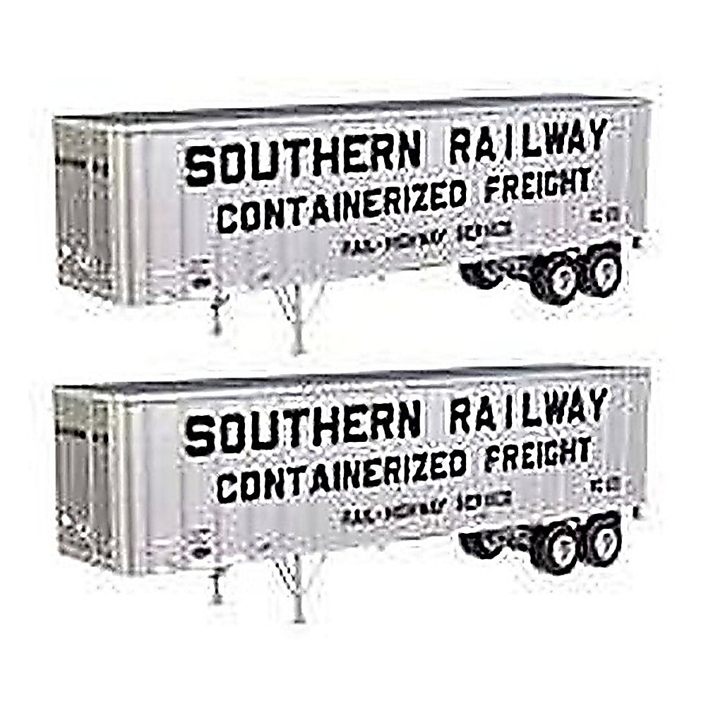 Walthers SceneMaster 949-2614 HO Flexi-Van 40' 2-Pack Southern Ry