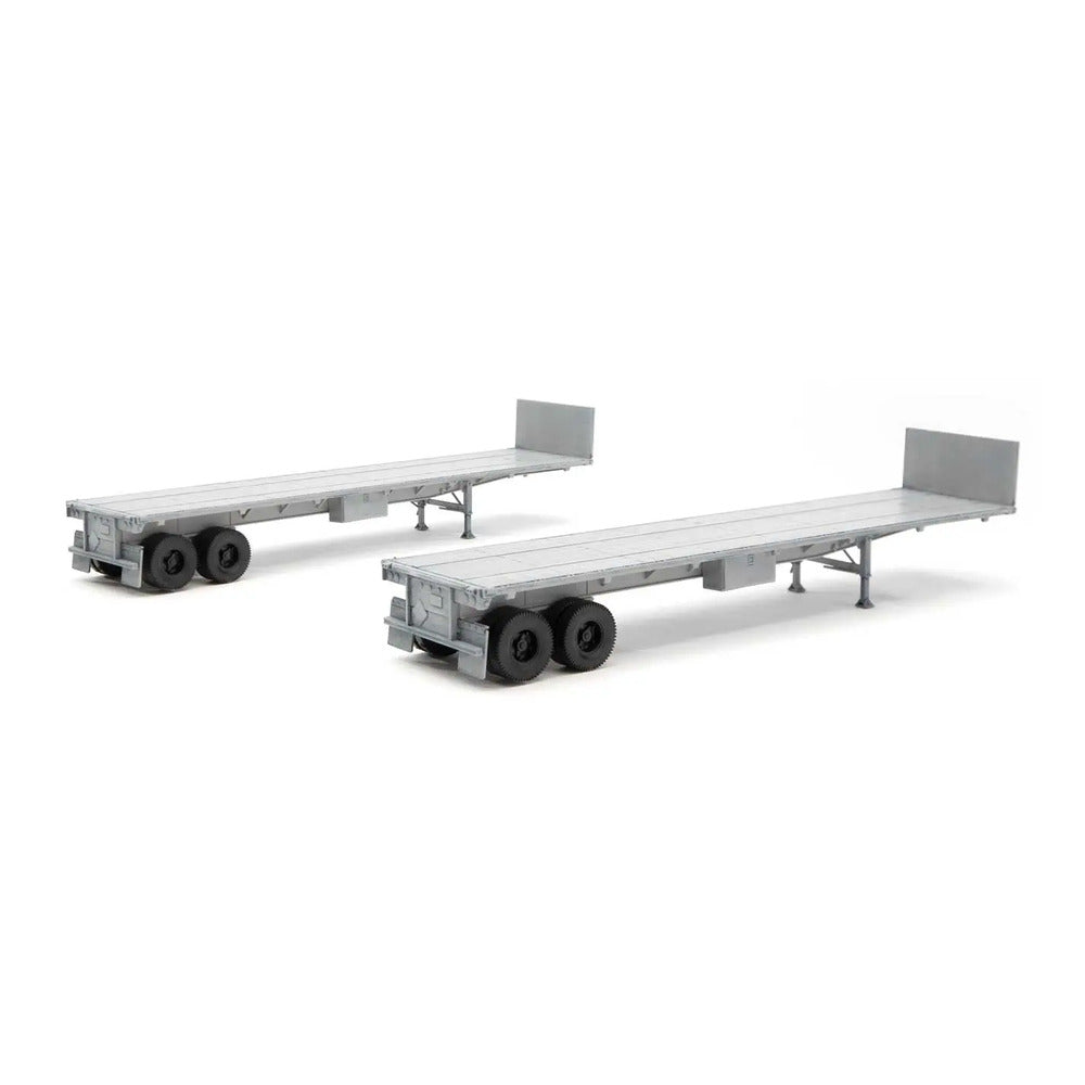 Walthers SceneMaster 949-2700 HO Scale 40' Flatbed Trailer - Kit - 2-Pack
