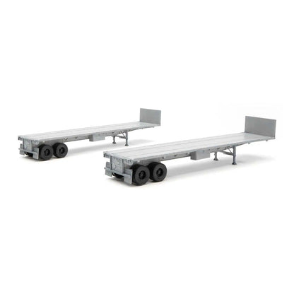 Walthers SceneMaster 949-2700 HO Scale 40' Flatbed Trailer - Kit - 2-Pack