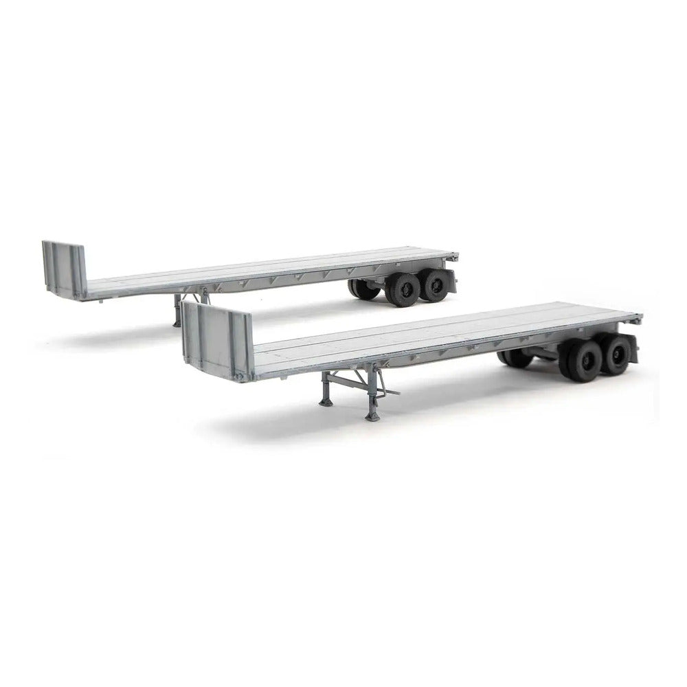 Walthers SceneMaster 949-2700 HO Scale 40' Flatbed Trailer - Kit - 2-Pack