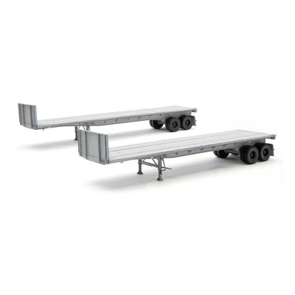 Walthers SceneMaster 949-2700 HO Scale 40' Flatbed Trailer - Kit - 2-Pack