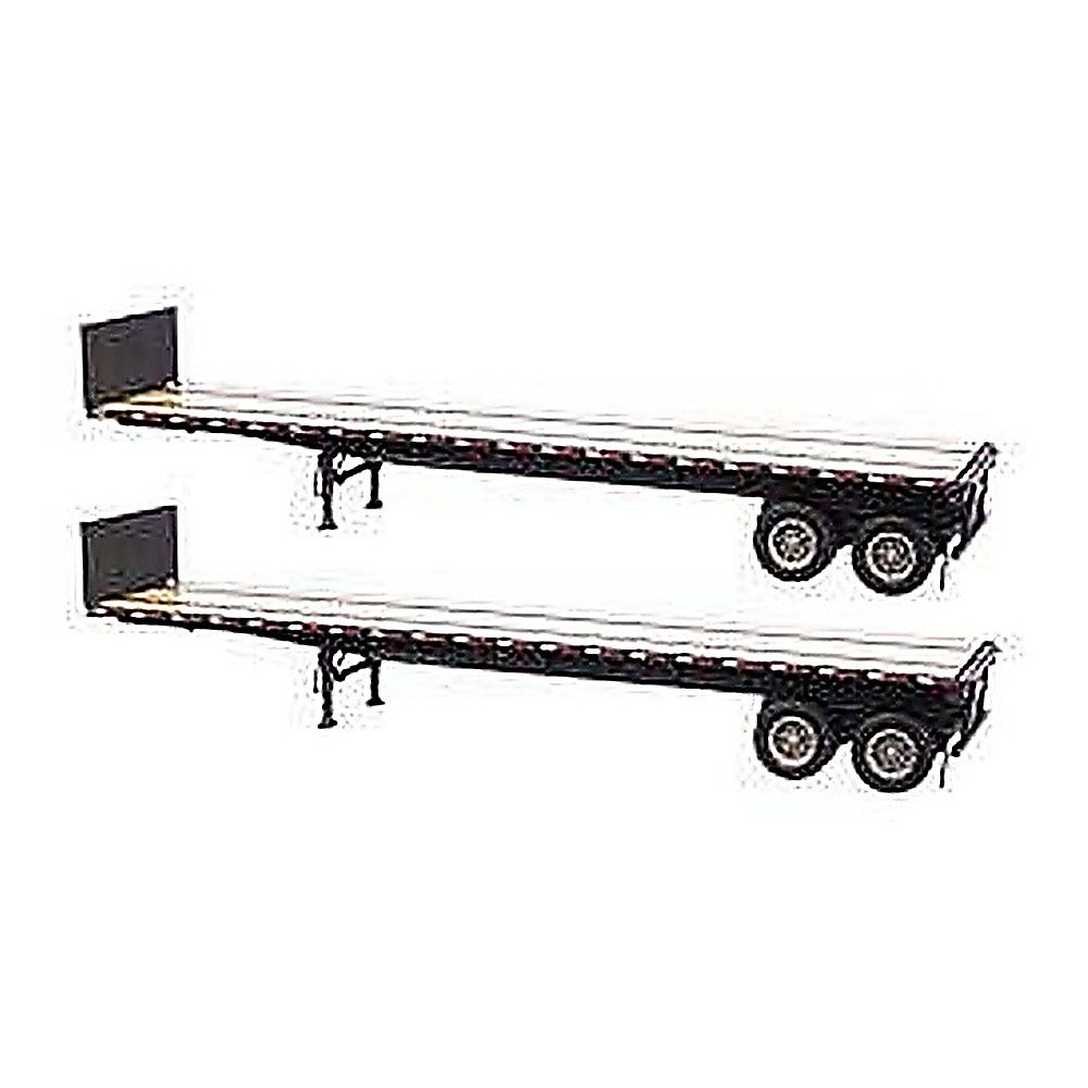 Walthers SceneMaster 949-2703 HO 40' Flatbed Trailer 2-Pack Black