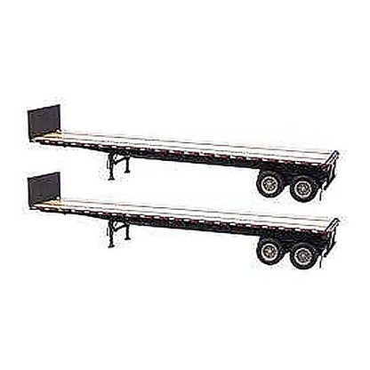 Walthers SceneMaster 949-2703 HO 40' Flatbed Trailer 2-Pack Black