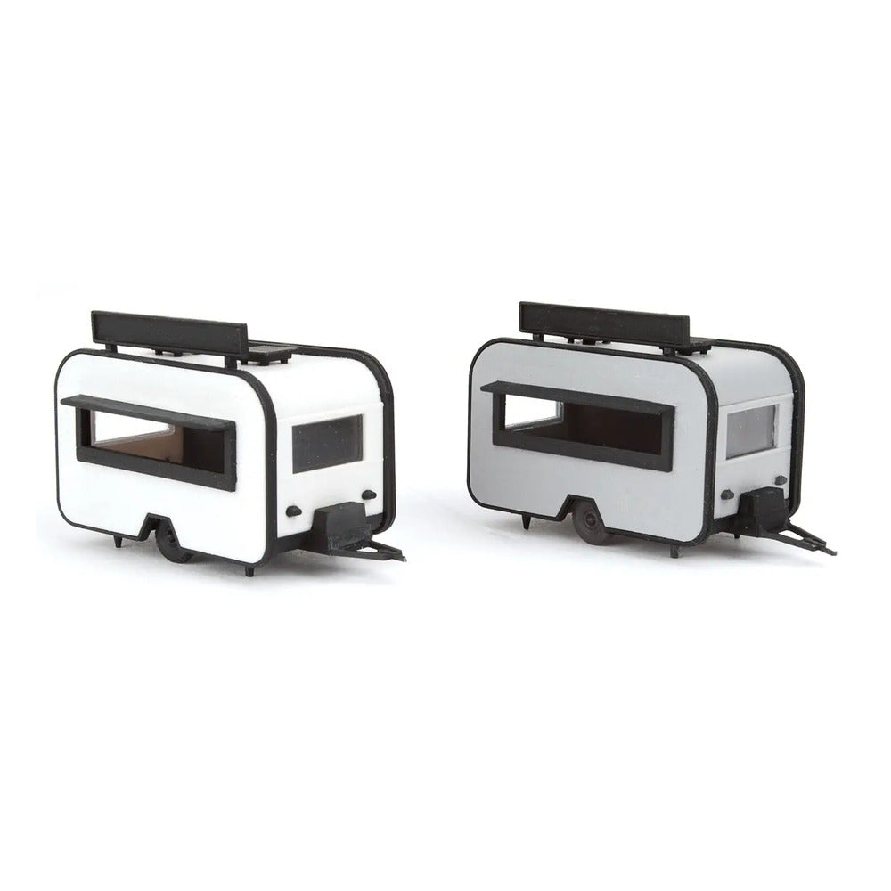 Walthers SceneMaster 2904 HO BBQ & Taco Food Trailers Kit