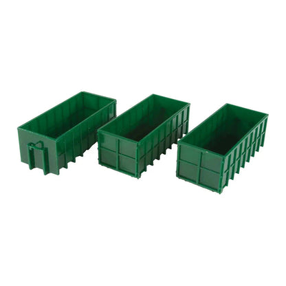 Walthers SceneMaster 949-4100 HO Large Dumpsters Green (3)