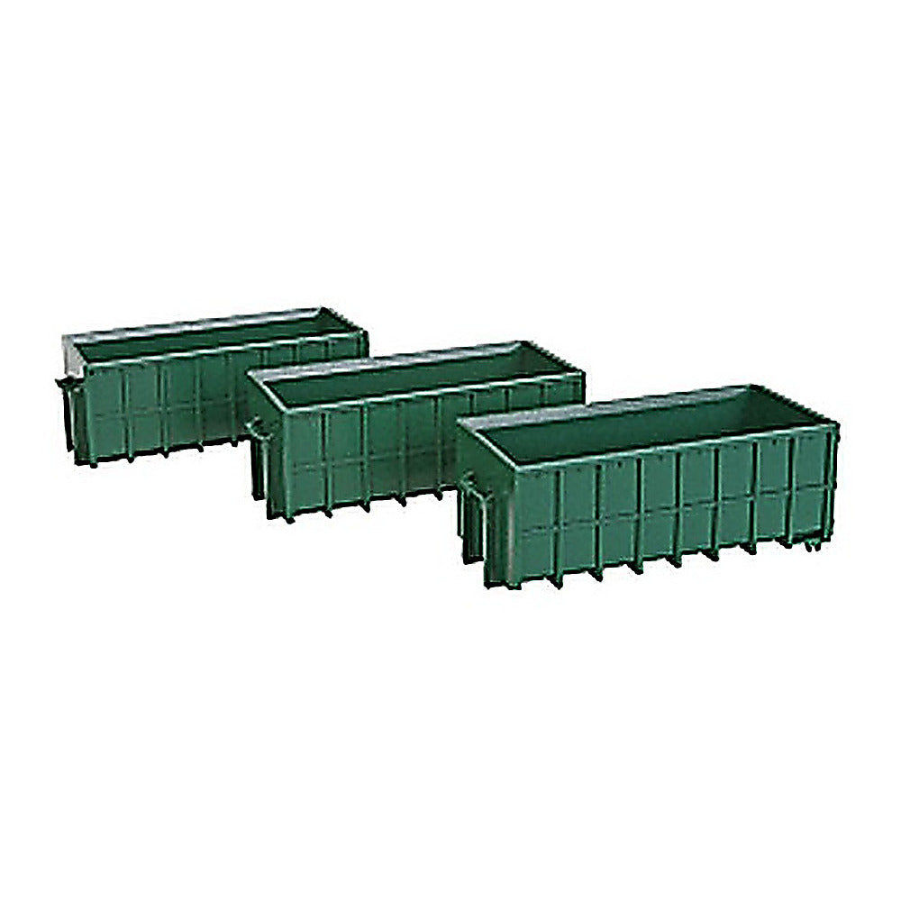 Walthers SceneMaster 949-4100 HO Large Dumpsters Green (3)