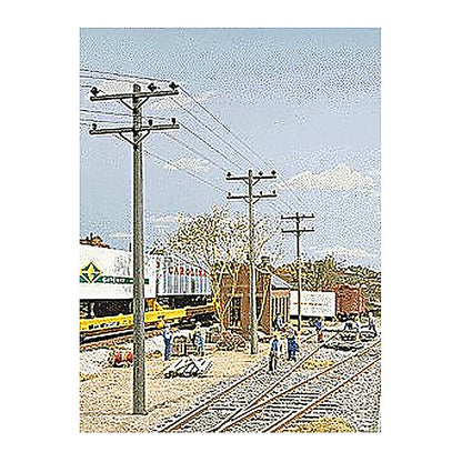 Walthers SceneMaster 4120 HO Utility Pole Set Kit pkg(24)