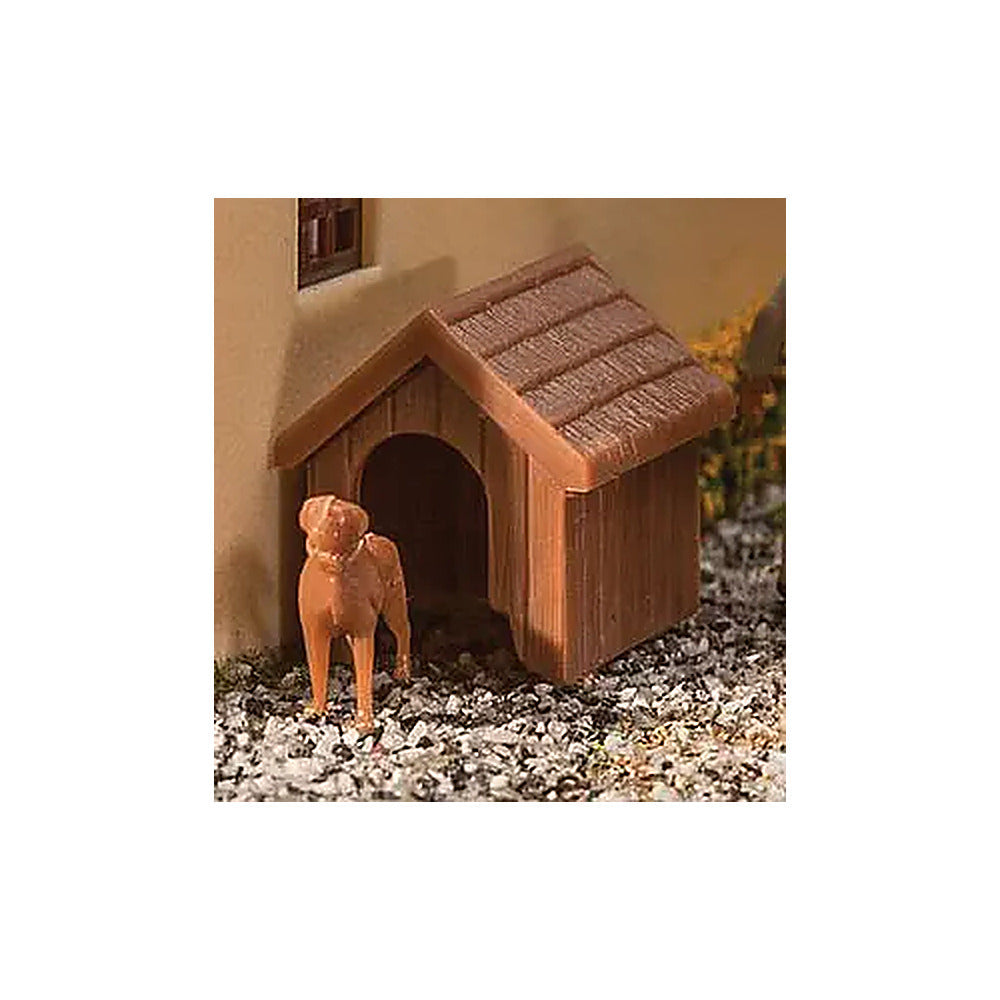 Walthers SceneMaster 4147 HO Dog & Kennel Kit