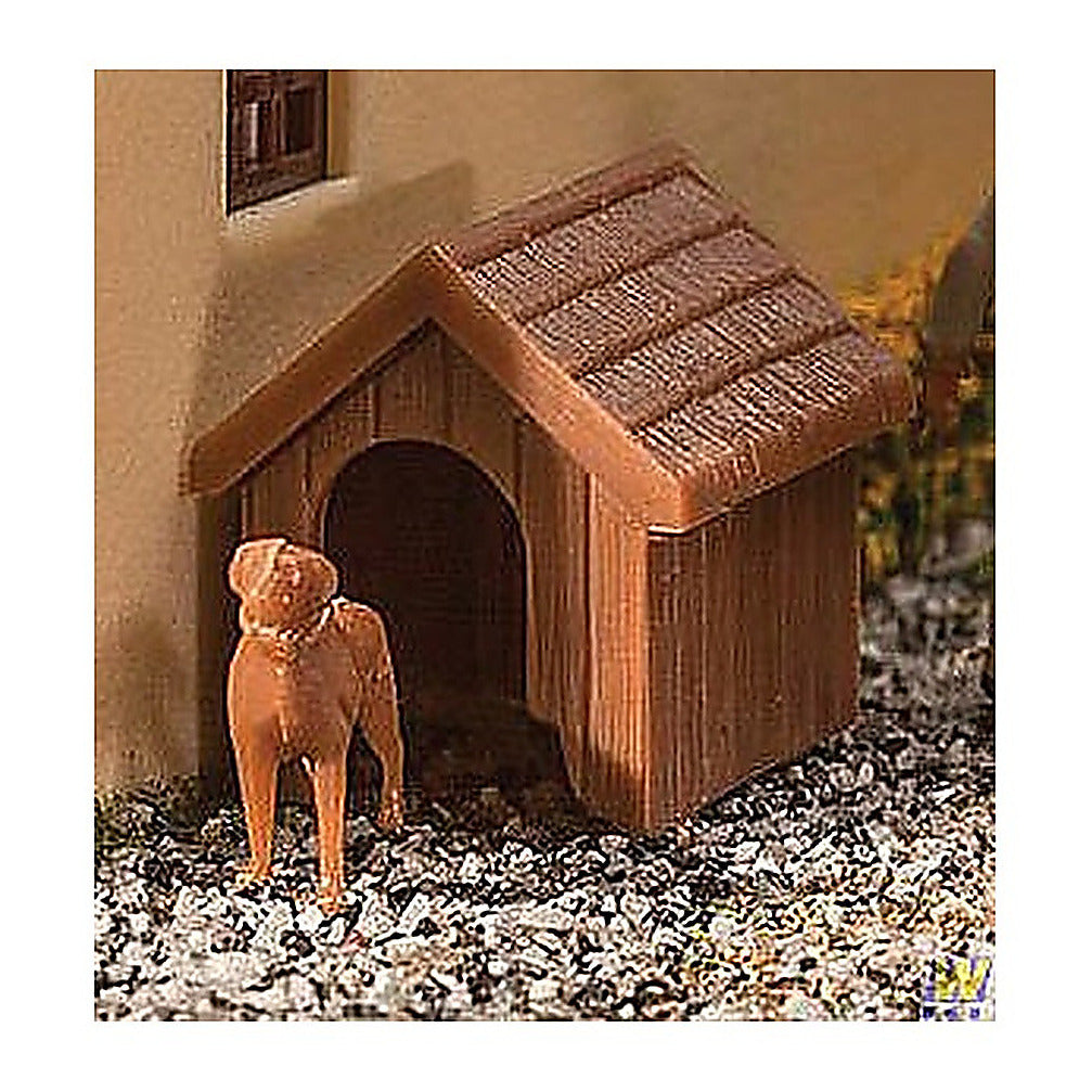 Walthers SceneMaster 4147 HO Dog & Kennel Kit