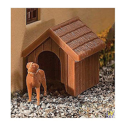 Walthers SceneMaster 4147 HO Dog & Kennel Kit