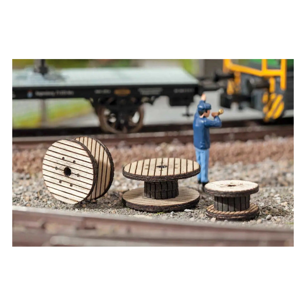 Walthers SceneMaster 949-4155 HO Cable Reels Wood Kit