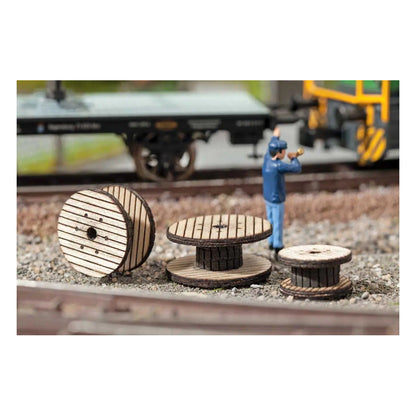 Walthers SceneMaster 949-4155 HO Cable Reels Wood Kit