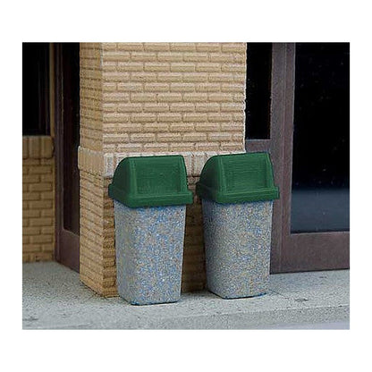 Walthers SceneMaster 4174 HO Modern Trash Cans pkg(24)
