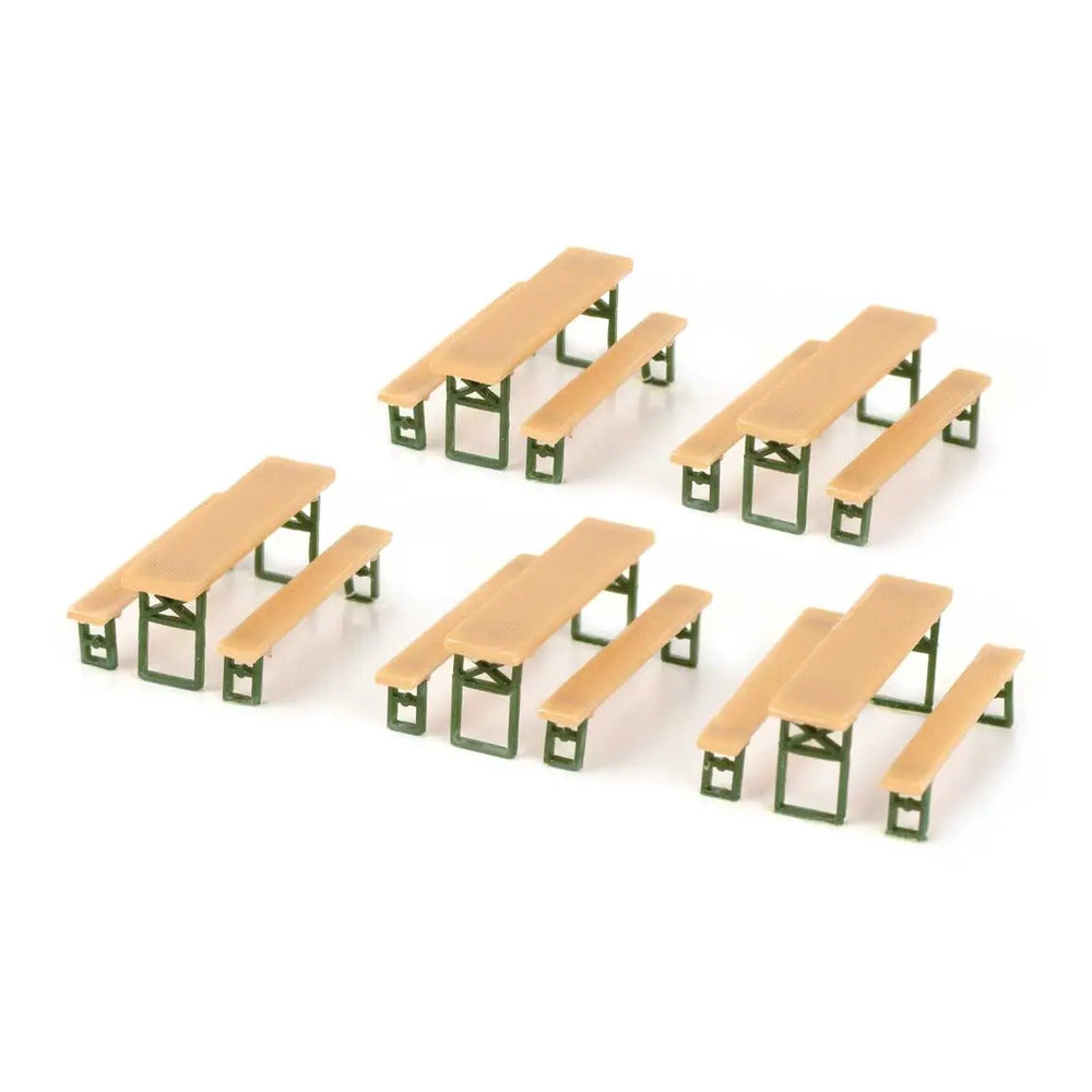 Walthers SceneMaster 4190 HO Picnic Tables Kit pkg(5)