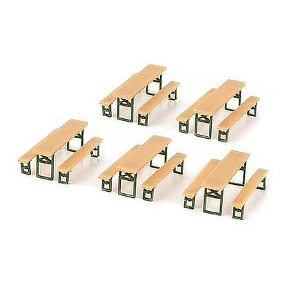 Walthers SceneMaster 4190 HO Picnic Tables Kit pkg(5)