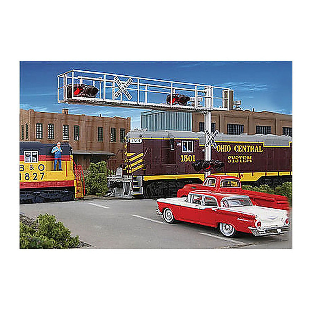 Walthers SceneMaster 4330 HO Cantilever Crossing Signal 2-Lane