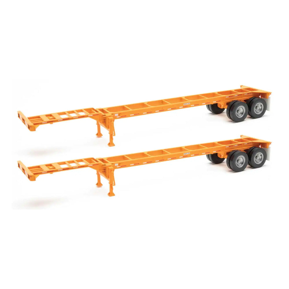 Walthers SceneMaster 949-4552 HO 40' Container Chassis 2-Pack Orange