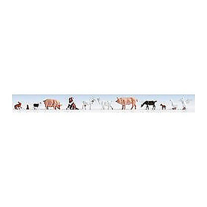 Walthers SceneMaster 949-6029 HO Farmhouse Animals pkg(12)