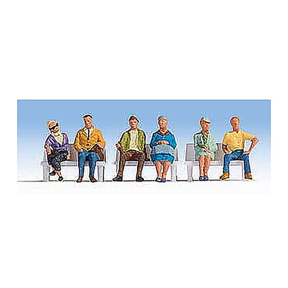 Walthers SceneMaster 6058 HO Seated People Set #2 pkg(6)