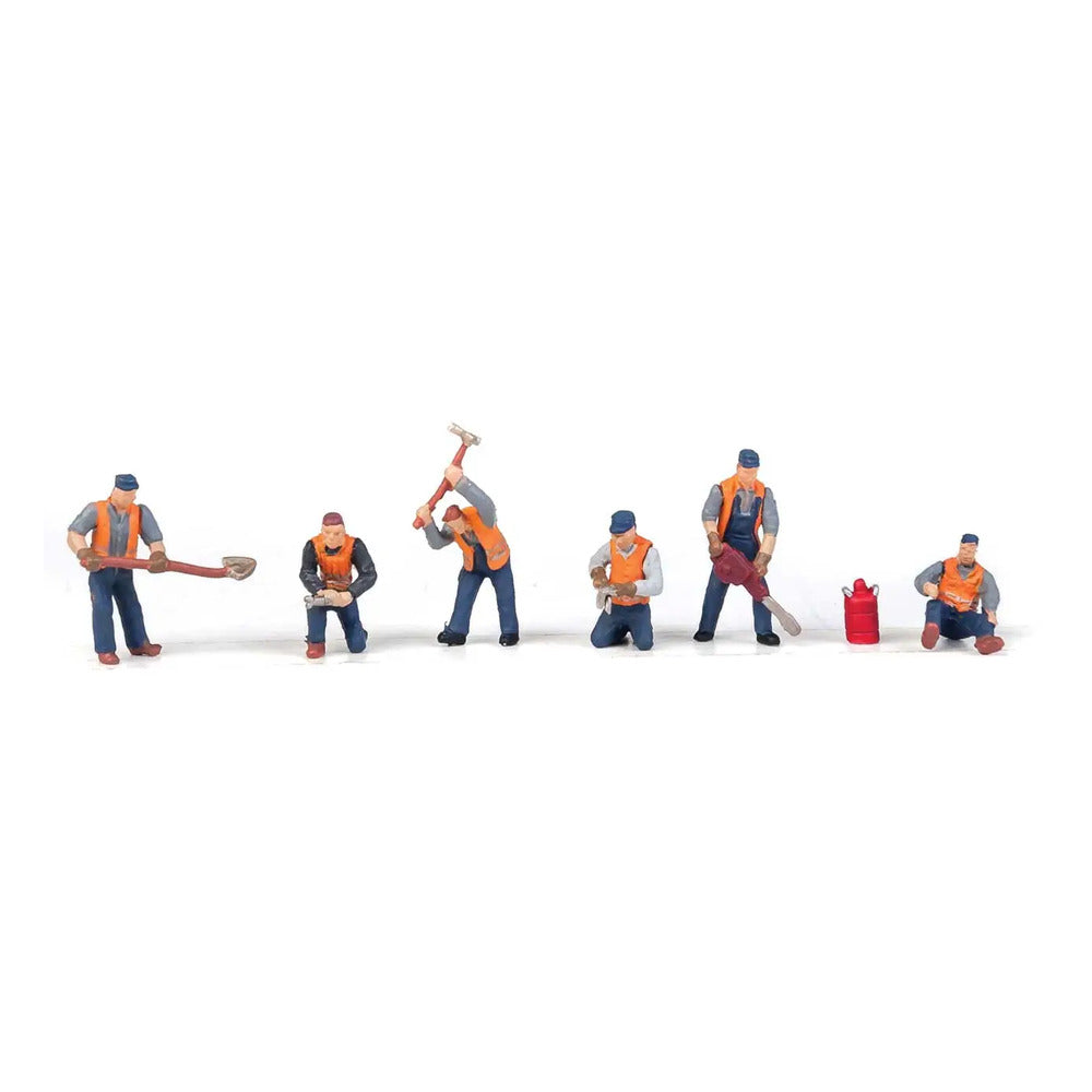 Walthers SceneMaster 949-6066 HO Railroad Track Workers Set 1 pkg(6)