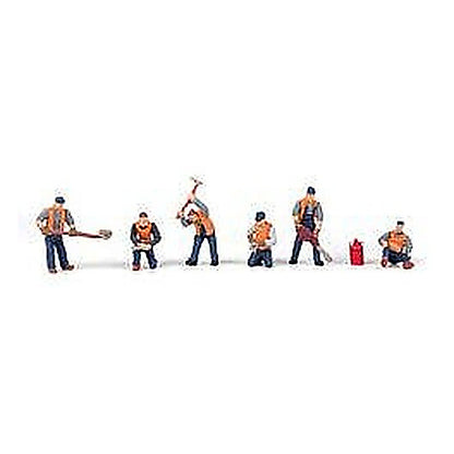 Walthers SceneMaster 949-6066 HO Railroad Track Workers Set 1 pkg(6)