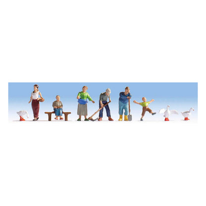 Walthers SceneMaster 949-6071 HO Farmers 6 Figures with Accessories