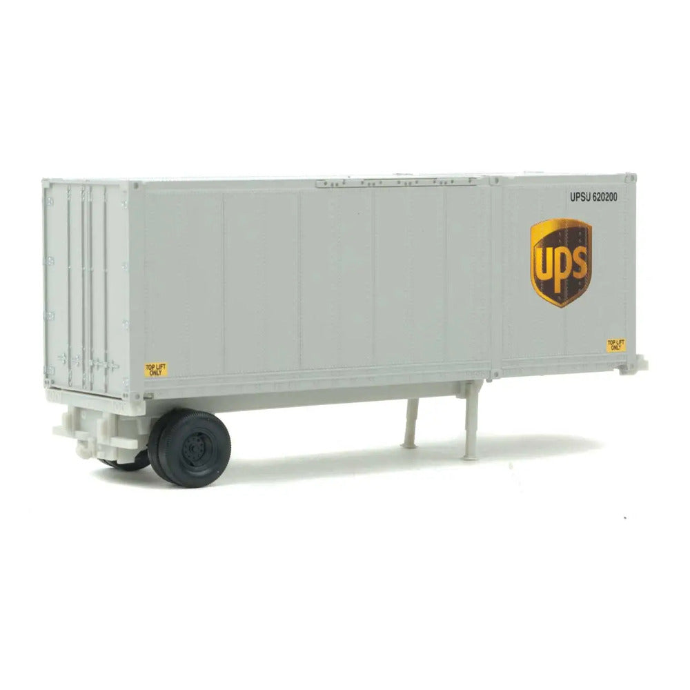 Walthers SceneMaster 8601 HO 28' Container Chassis UPS